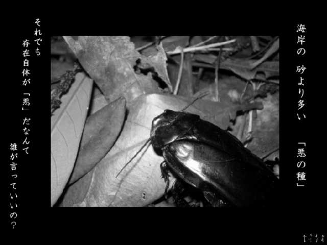 海岸の砂より多い悪の種　 悪の種は人がまく  